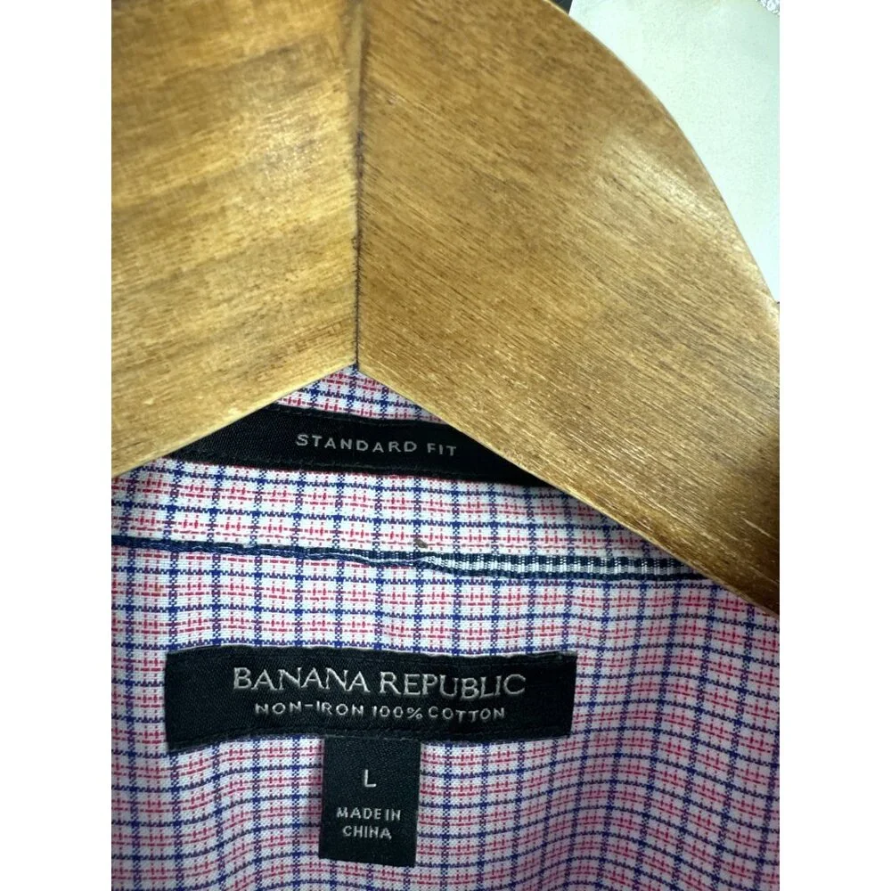 Banana Republic Mens Non-Iron Cotton Standard Fit Button-Down Shirt  Size L